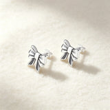 Vintage antique silver stud earrings with retro floral design for women, HSF Marketplace jewelry
