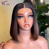 VLAV 1B/4 bob wig with 13x4 HD transparent lace, preplucked hairline, baby hairs, and glueless wear-and-go style