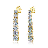 KNOBSPIN D VVS1 Moissanite Pandent Earrings for Woman Wedding Jewely with GRA s925 Sterling Sliver Plated 18k White Gold Earring