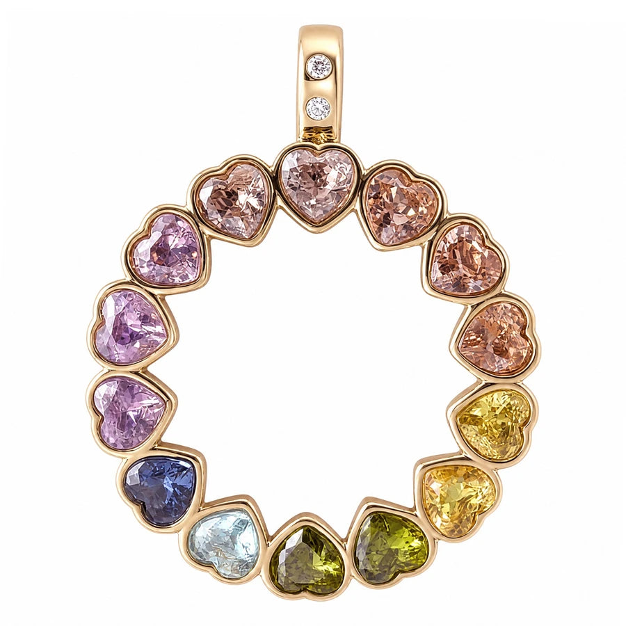 Rhinestone heart glass memory ashes pendant for jewelry making by HSF Marketplace