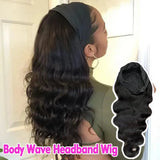200% density 30-inch body wave human hair headband wig for Black women by HSF Marketplace