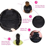 Body wave drawstring ponytail, 100% Brazilian Remy human hair extensions in natural color