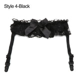 Women's lace bow leg ring garter belt by HSF Marketplace for bridal lingerie and cosplay styling