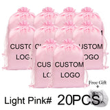 20-piece soft satin wig storage bags for hair extensions, customizable HSF Marketplace hair styling tools