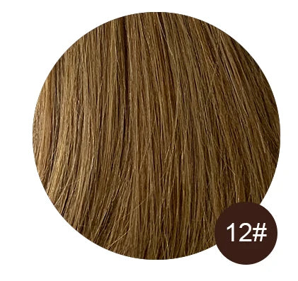 7-piece clip-in 100% human hair extensions, natural straight Remy hair weft in 12–26 inch lengths