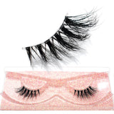 3D Mink Half Eye Lashes Natural Lightweight Short Fake Eyelashes Soft Fluffy Clear Band Strip Mink Lashes Extension