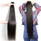 Straight Peruvian Human Hair Bundles With Closure Raw Virgin 3 4 Bundles With 4x4 5x5 HD Lace Closure Weave With 13x4 Frontal