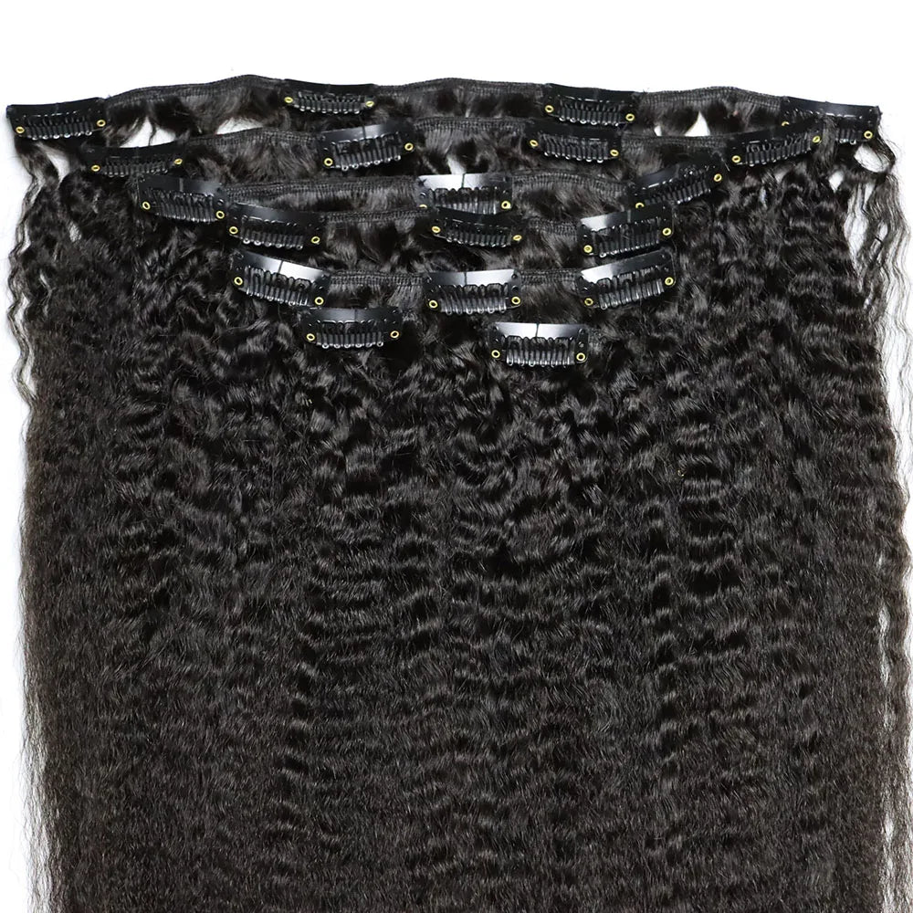 IXTUYLLY 4C clip-in virgin Remy human hair extensions in tight afro kinky curls for Black women