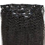 IXTUYLLY 4C clip-in virgin Remy human hair extensions in tight afro kinky curls for Black women