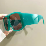 Y2K oversized pilot sunglasses for women by HSF Marketplace, large square frame with gradient lenses, retro thick shades fashion accessory.