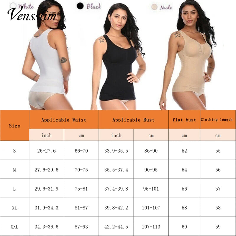 Vensslim women’s push-up plus-size bra body shaper with removable padding, waist trainer vest and corset shapewear