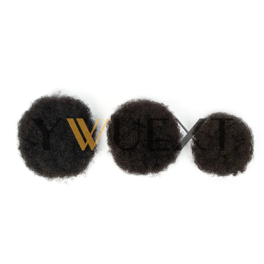 Afro puff ponytail, 4-6 inch human hair kinky curly drawstring bun hairpiece by HSF Marketplace