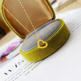 24K gold heart pendant necklace for women by HSF Marketplace