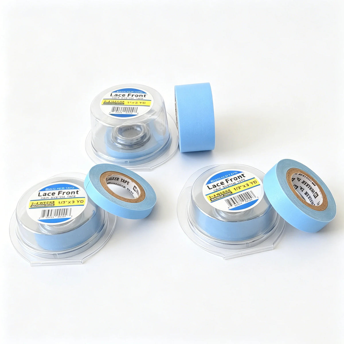 Blue lace front wig tape, double-sided adhesive strips for hair systems by HSF Marketplace