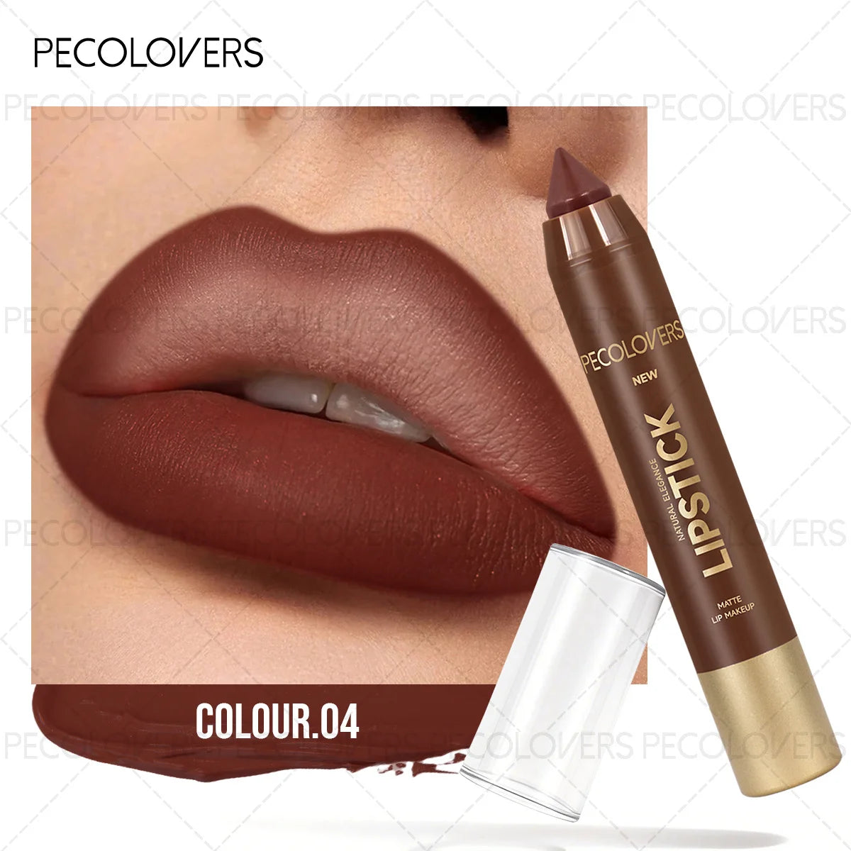 Brown matte lip liner crayon with smooth application and highly pigmented finish by HSF Marketplace