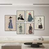 Korean hanbok canvas poster by HSF Marketplace for Asian home decor