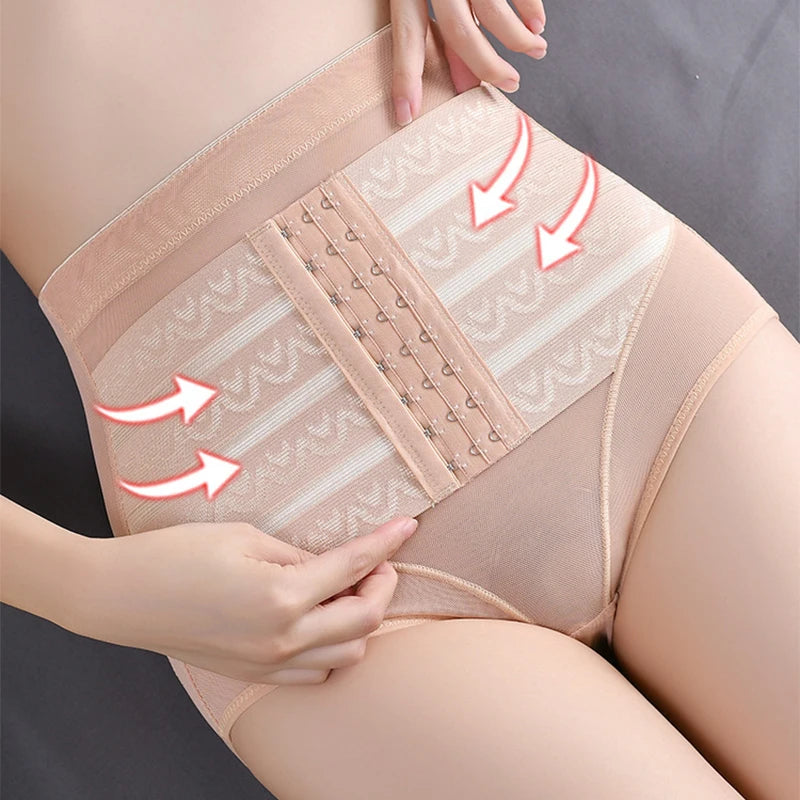 Women's mid-waist butt-lifting body shapewear brief with built-in bra support for slimming and tummy control