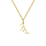 Gold plated dainty heart initial necklace with A-Z letter pendant, waterproof stainless steel jewelry for women.