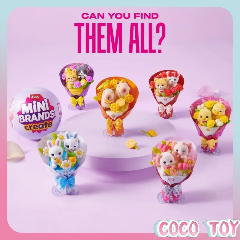 ZURU Fingertip collectible bouquet mini blind box figurine surprise ball table display ornament set