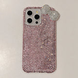 3D glitter bowknot diamond phone case for iPhone 13–18 models by HSF Marketplace