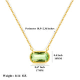 Women's vintage birthstone necklace with stainless steel pendant by HSF Marketplace