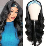 40-inch long body wave human hair headband wig by HSF Marketplace