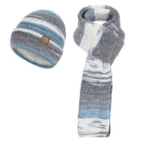 Women's gradient color knitted hat, scarf, and gloves winter set by HSF Marketplace
