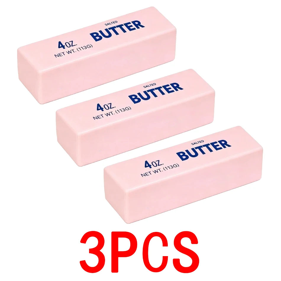 2026 New Soft Butter Squishy Toy, 1-5 PCS Cute Strawberry Butter Bar Stress Relief Toy, Stretchy & Squishy Safe TPR Material