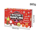 Christmas squishy advent calendar with 24 dumpling stress relief fidget toys in a surprise gift box