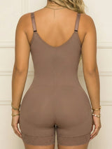 Women's high compression body shaper bodysuit by HSF Marketplace with tummy control and butt lifter design