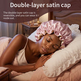 Two-tone satin reversible bonnet for sleeping and hair protection by HSF Marketplace