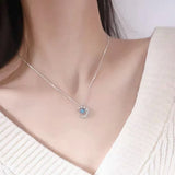 LATS Star Moon Pendant Necklace for Women by HSF Marketplace featuring a simple star and moon charm on a delicate chain.