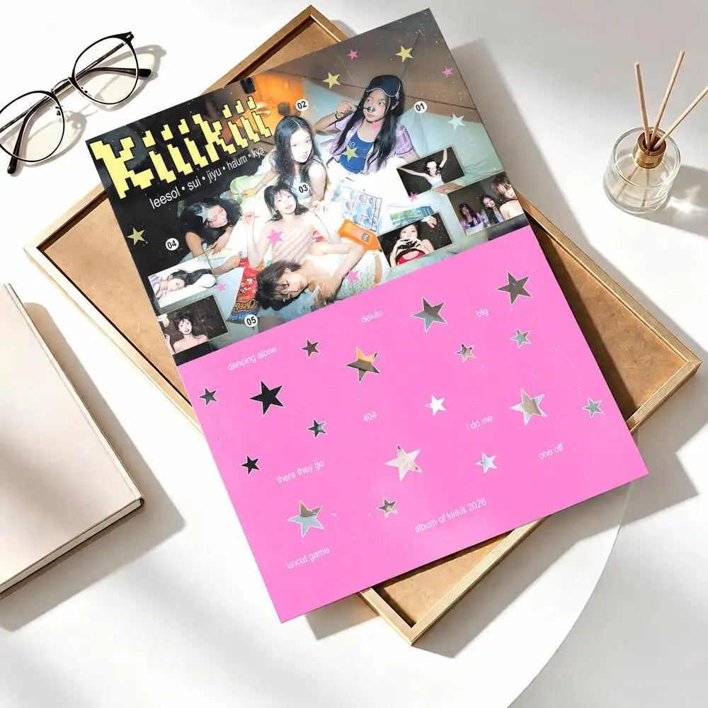 Kiiikiii Kpop girl idol group poster, self-adhesive wall art by HSF Marketplace
