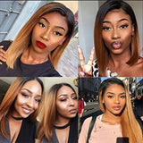 Rebecca 16-inch ombre brown lace human hair wig by HSF Marketplace for a natural style