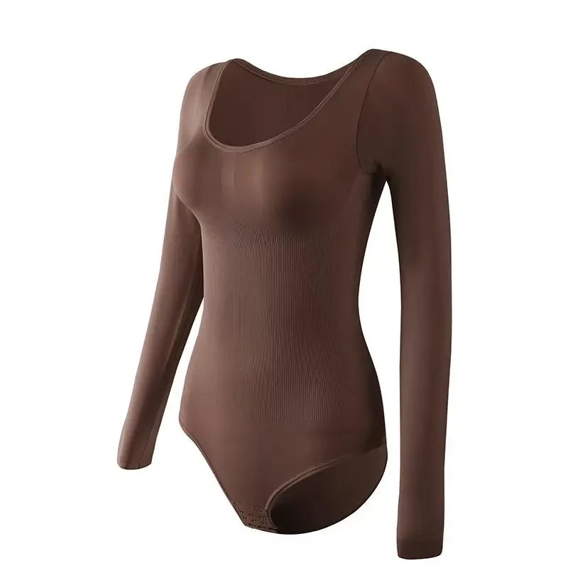 Women's tummy control body shapewear bodysuit with hooks and crotch closure for abdomen support