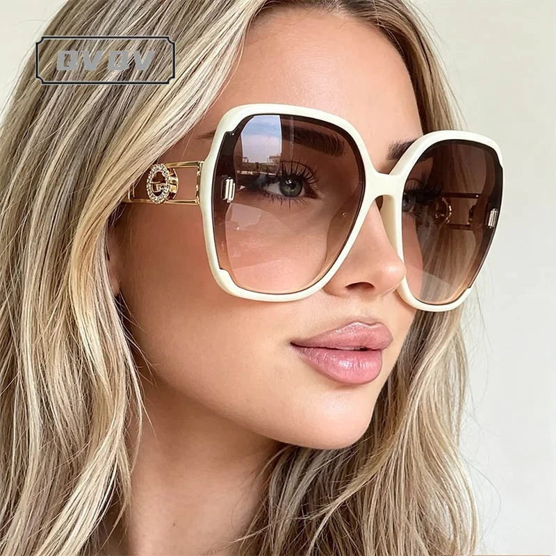 Luxury oversized square diamond sunglasses with gradient lenses for women and men by HSF Marketplace