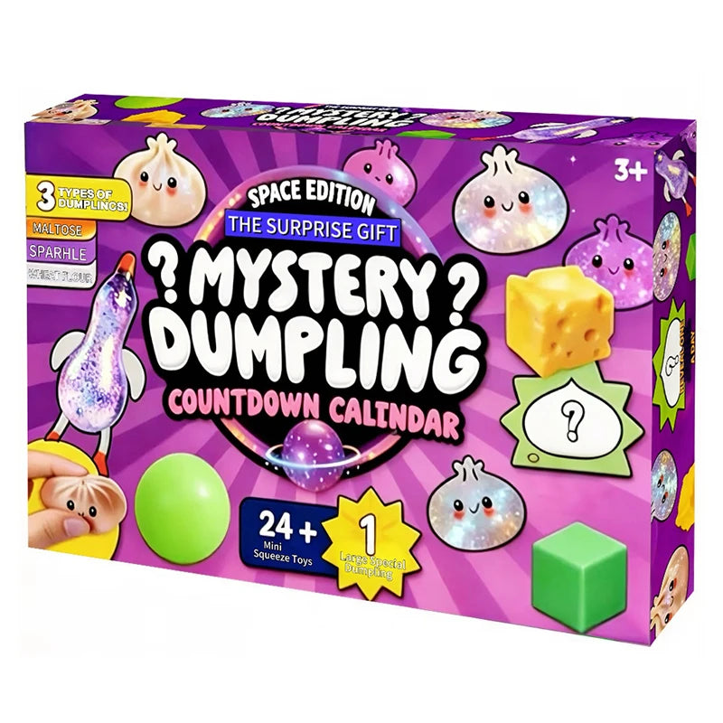 HSF Marketplace squishy bun advent calendar with 24 mystery sensory toys for stress relief