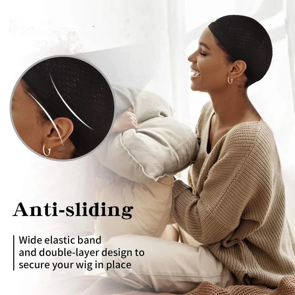 1/3pcs Mesh Wig Cap Highly Elastic Hair Net Stretch Open Ended Fishnet Hair Nets For Wigs Wig Accessories Beige Hairnets