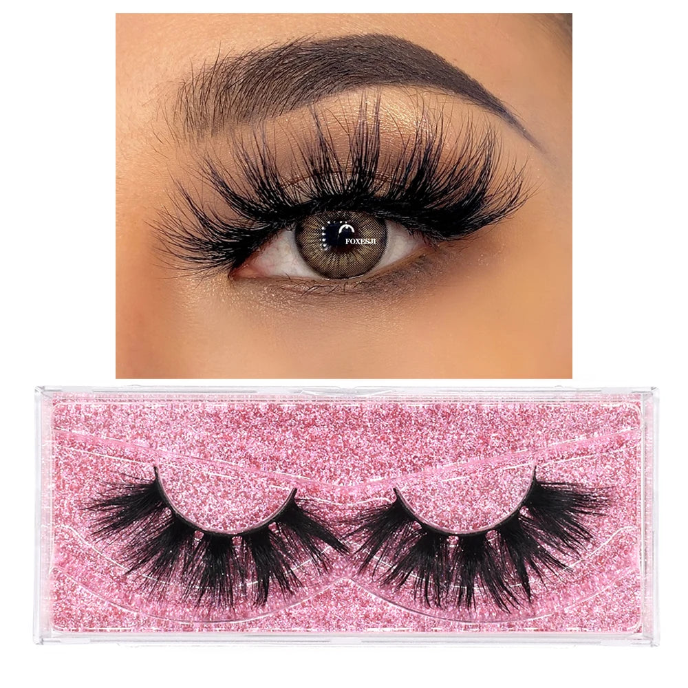 Dropshipping 3D Mink Eye Lashes Fluffy Volume Eyelash Extension Natural Wispy Full Strip Mink False Eyelashes Bulk Lash Makeup