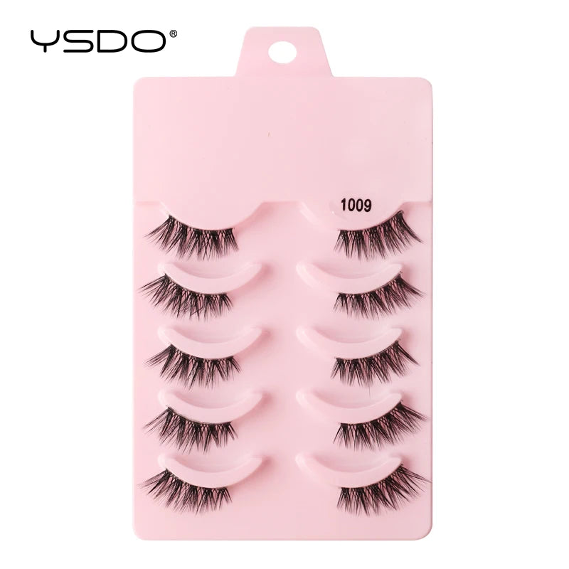 Natural half false eyelashes, 5 or 10 pairs, by HSF Marketplace