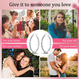 925 sterling silver hoop earrings with zirconia accents, hypoallergenic jewelry for women and girls