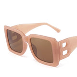 Fashion classic black women's sunglasses by HSF Marketplace, trendy square design, retro style, UV400 protection.