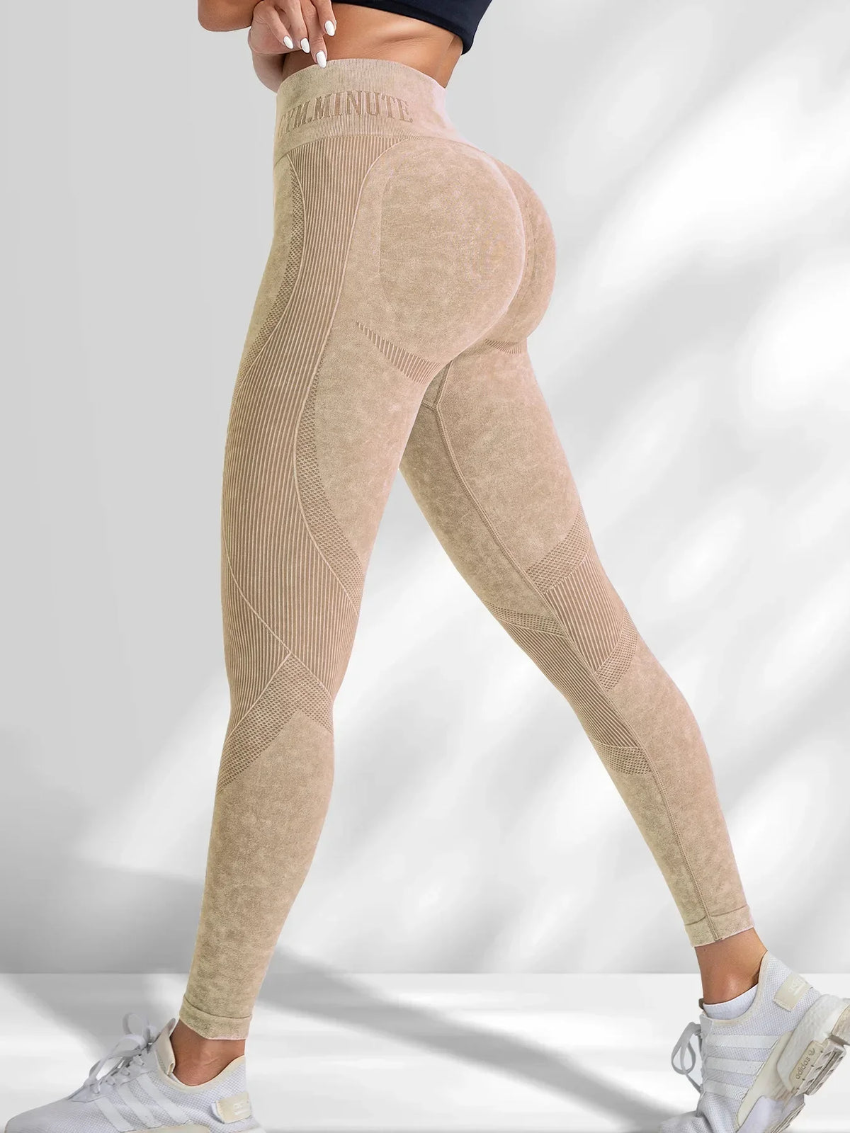 Women's high-waist seamless hip-lift knit leggings for gym, yoga, and fitness by HSF Marketplace