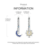 925 sterling silver hoop earrings with night sky gemstones by HSF Marketplace