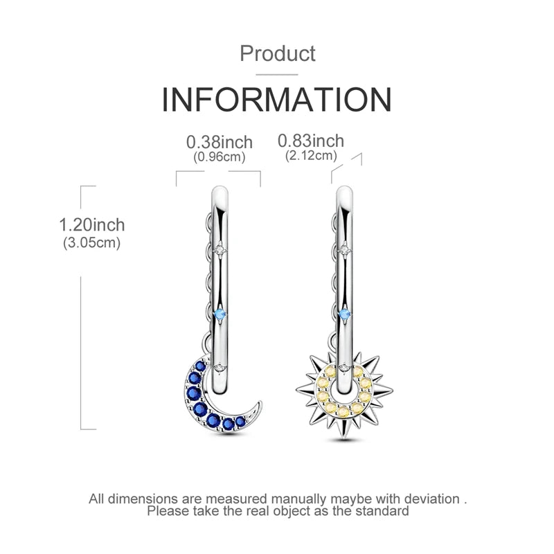 925 sterling silver hoop earrings with night sky gemstones by HSF Marketplace