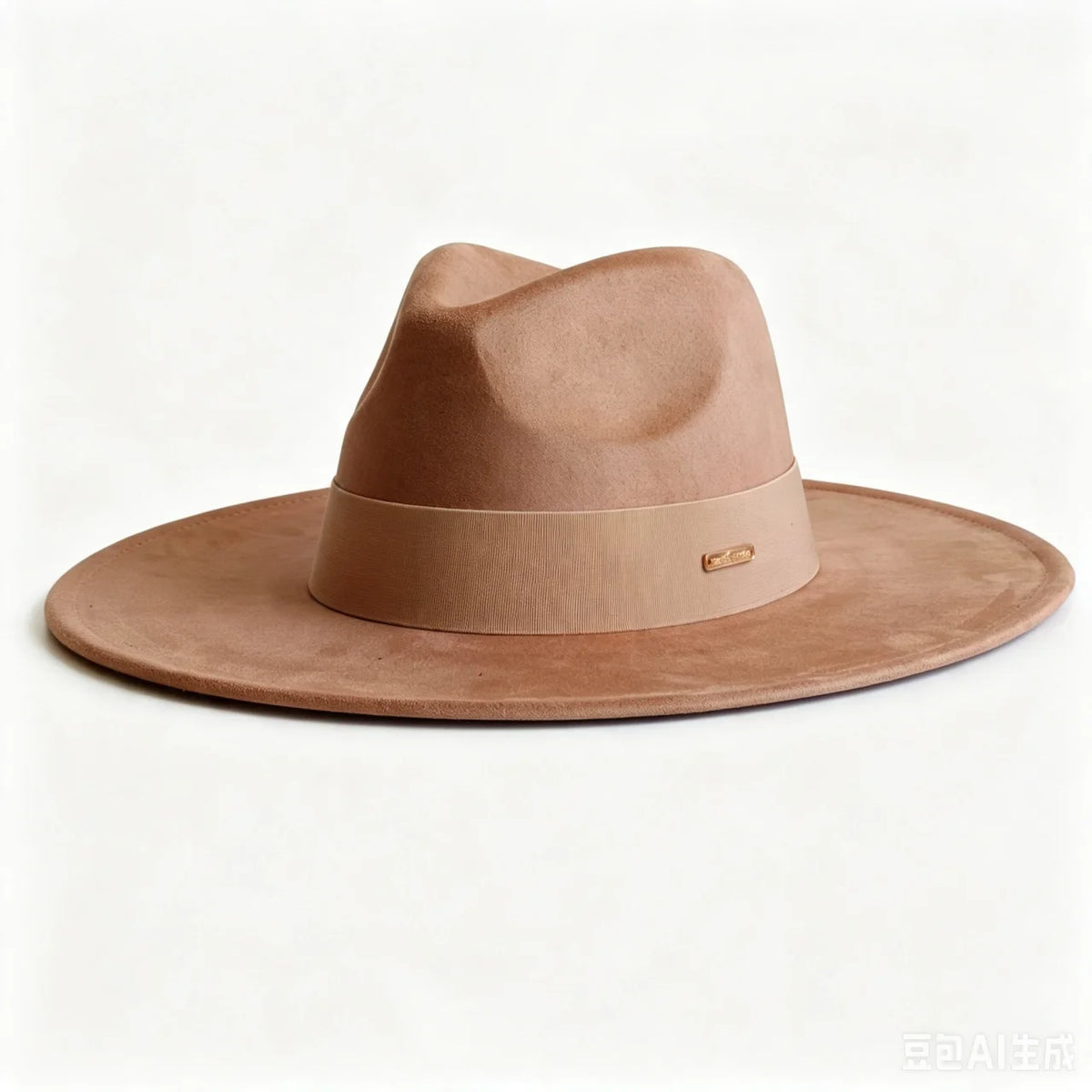 Women's wide brim suede fedora hat by HSF Marketplace for autumn and winter wear