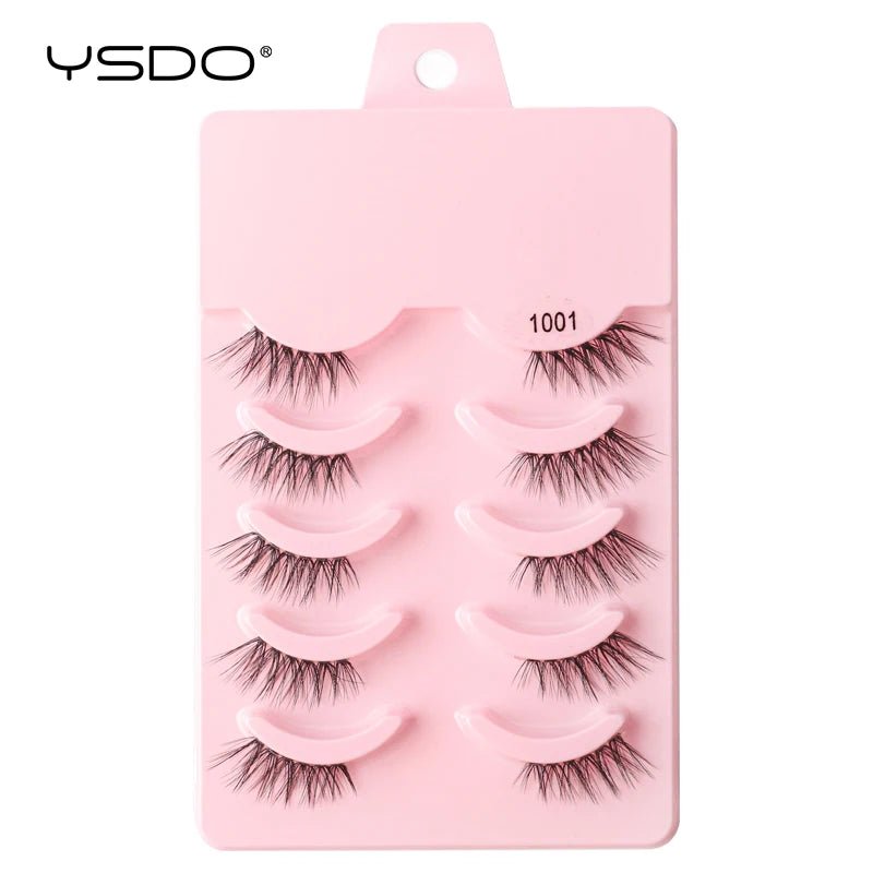 Natural half false eyelashes by HSF Marketplace, 5 or 10 pairs for an effortless beauty look