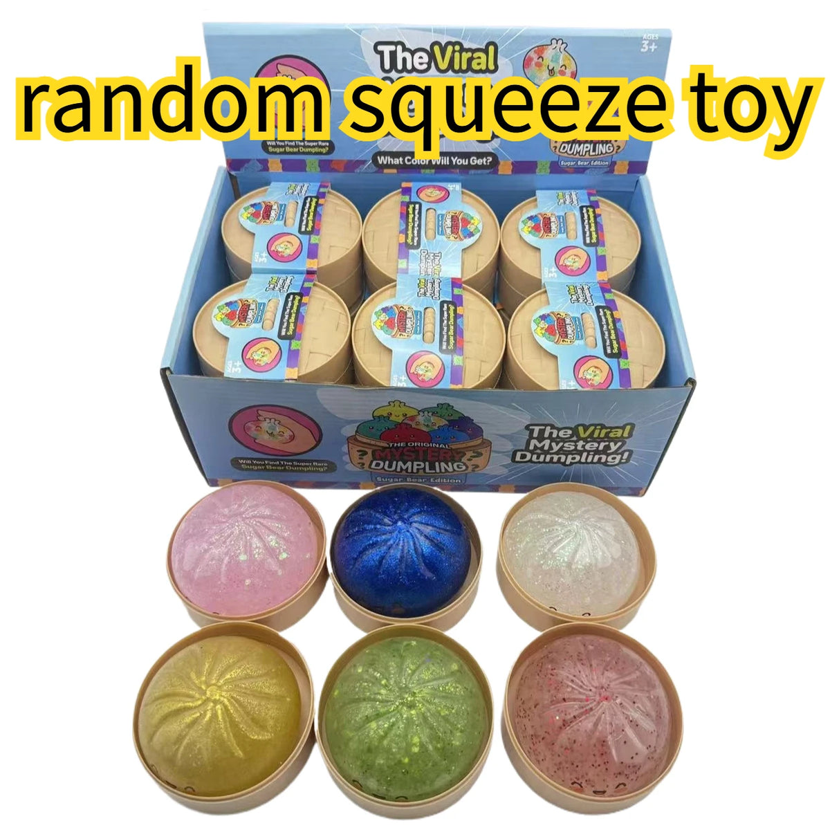 Blind box Colorful Simulated Dumpling Squishy Relaxing Relieve Anxiety Antistress Enhance Happiness Rebound Squeeze Reliever Toy