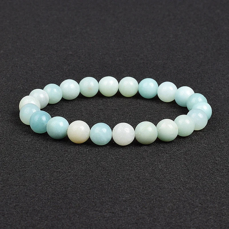 Genuine Natural Stone Bracelet Apatite Lapis Lazuli Agate Crystal Tiger Eye High Quality Gem Beads Bracelet Homme Jewelry Bangle