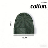 Warm knitted melon hat winter beanie for men and women in a textured design